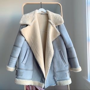 ZARA outwear/ jacket with fur